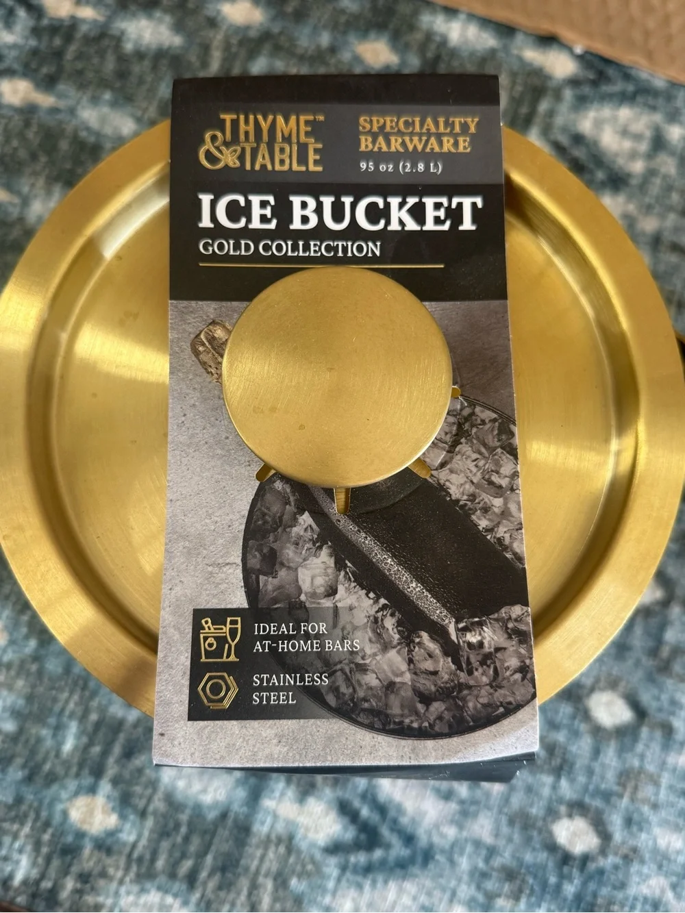 Thyme & Table Black and Gold Ice Bucket